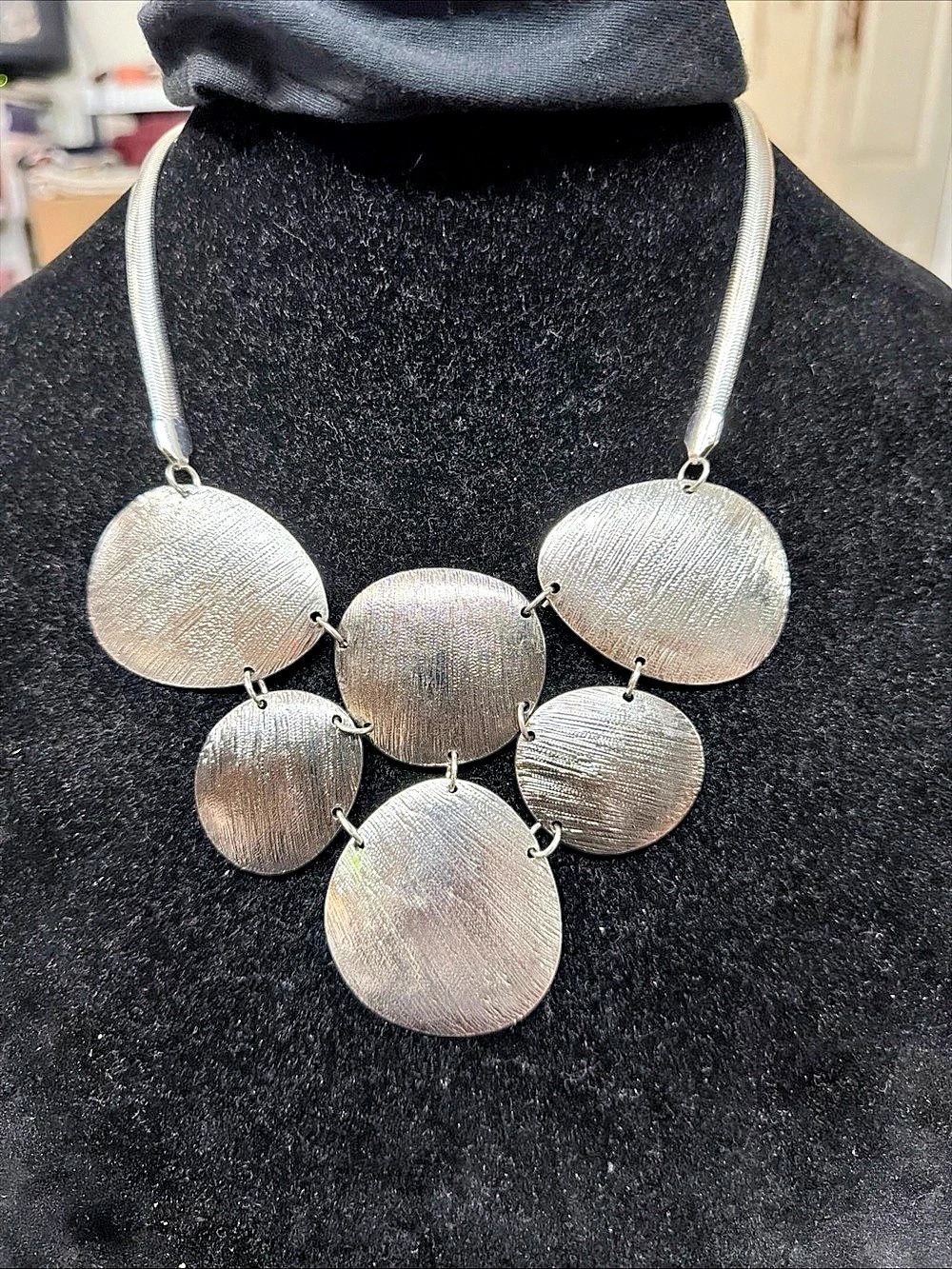Erika Lyons 24”Silver-Tone Statement Pendant Necklace